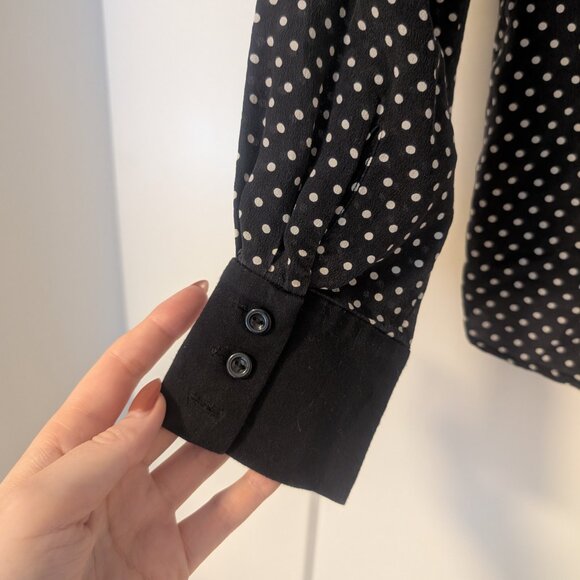 Stefanel polka dot color block blouse size s italian - Picture 2 of 4